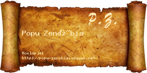 Popu Zenóbia névjegykártya
